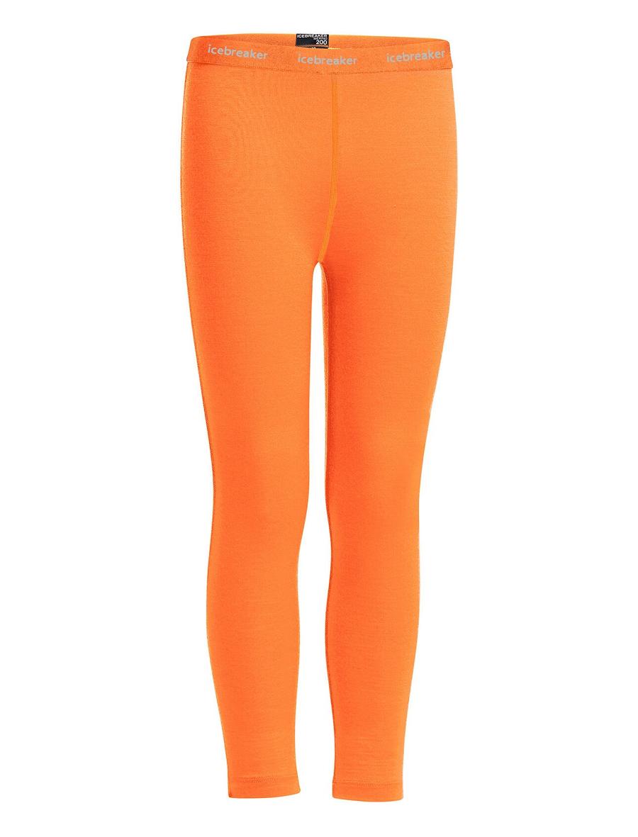 Leggings Icebreaker Merino 200 Oasis Thermal Enfant Orange | FR 1932TCEV